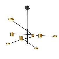 Pakabinamas šviestuvas Remdal PND-16374-8-BK-GD-3K, juodos ir aukso spalvų, modernus, LED apšvietimas