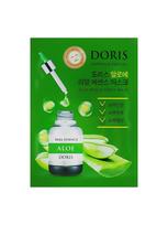 DORIS Lakštinė veido kaukė su alaviju ir lazdynų ekstraktu ALOE REAL ESSENCE, 25 ml
