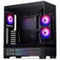 Phanteks XT View Matrix PC Case, Mid-Tower, E-ATX, Tempered Glass, Matrix LED – Black