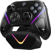 "EasySMX D10" valdiklis kompiuteriui su įkrovimo stotimi, belaidis valdiklis su TMR valdikliu ir "2-in-1" trigeriu, 1000 Hz apklausos valdiklis su RGB, skirtas kompiuteriui, komutatoriui ir mobiliajam telefonui, juodas
