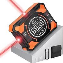 3-in-1 skaitmeninis matlankis, lazerinis nivelyras su magnetu, įkraunamas kampo matuoklis 0-90° ir 0-180°, 10 m skersinių linijų lazeris, skirtas vamzdžiams, medžio apdirbimo darbams, pakabinamam rėmui, pjūklams