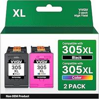 305 XL rašalo kasetės HP 305 spausdintuvo XL juodos ir spalvotos kasetės, skirtos HP DeskJet 2820E 4220E 2700 2720E 4120E 2720 2800E 4100 2710 Envy 6020E 6000 6032E 6420E 601 0 602 0 6400 6032 (2 pakuotės)