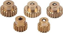 plplaaoo 7075 Aluminiumlegierung 48P Ritzelsatz Hochleistungs-langlebiges RC-Car-Motorgetriebe-Kit für ferngesteuerte Autos im Maßstab 1:10 16T 18T 20T 22T 24T 5PCS