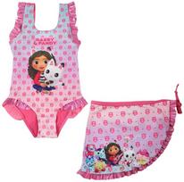 Gabby's Dollhouse Pandy vaikiškas maudymosi kostiumėlio ir sarongo komplektas 7-8 metų / 122-128 cm