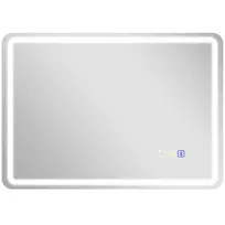 HOMCOM vonios veidrodis su apšvietimu 50x70 cm LED veidrodis sieninis veidrodis su „Bluetooth“ muzikos funkcija jutiklinis jungiklis atminties funkcija šviesos veidrodis neblunkantis su 3 šviesos spalvomis sidabras