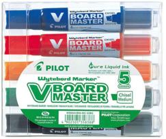 Pilot Nordic AB Pilot WB Marker whiteboard pen, 5 different colors, beveled tip (PLT358388)