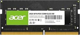 "Acer SD100" 8GB DDR4 SODIMM 3200MHz CL22-260-Pin kompiuterio operatyvioji atmintis - žemos įtampos atminties modulis - kompiuterio atminties modulis, skirtas nešiojamiesiems kompiuteriams ir nešiojamiesiems kompiuteriams atnaujinti (vienas)
