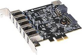 "Sonnet Allegro" 7 prievadų USB-A 3.2 Gen 1 PCIe kortelė - 6 išoriniai + 1 vidinis prievadas - 5Gb/s - keičiama karštuoju būdu - suderinama su "MacOS", "Windows" ir "Linux" - idealiai tinka garso, saugojimo ir periferiniams įrenginiams