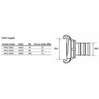 Antgalis gaisrinei žarnai GOST PP61-0003 GR50, 52 mm