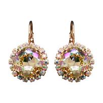 Auskarai moterims DiamondSky „Glare III (Luminous Green)“ su Swarovski kristalais