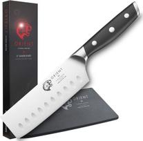 Nakiri virtuvinis peilis ORIENT anglies serija – vokiškas X50 Ultra+ plienas, juodas, Nakiri virtuvinis peilis, Orient, Carbon serijos, pagamintas iš vokiško X50 Ultra+ nerūdijančio plieno, juodas