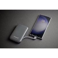 Intenso Powerbank S10000, 20 W, Grau Kapazität: 10.000 mAh, Integriertes USB-C Kabel, Numerische LCD-Anzeige 7333034