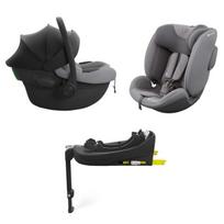 2-jų auto kėdučių komplektas Kinderkraft Endura Safe I-Lite 3in1, 0-36 kg, Grey
