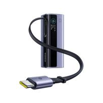 LiPo išorinis akumuliatorius (Powerbank) 20000mAh 145W, su įmontuotu USB-C kabeliu, USB-A, USB-C pilkas EnerGeek GR11 BASEUS