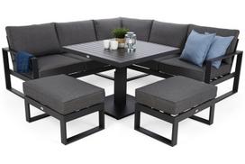 Lauko baldų komplektas Sorrento Corner, Grey / Grey Melange