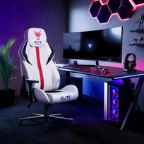NEXON pasukama kėdė balta/raudona spalva
