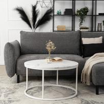 AGNES MAX Baltas Marmurinis Stalas – Elegancijos Simbolis Jūsų Namams