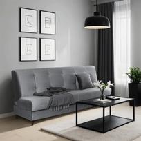 Lima LIMA sofa su miegojimo funkcija, dvivietė išskleidžiama sofa, pilkos spalvos, moderni svetainei