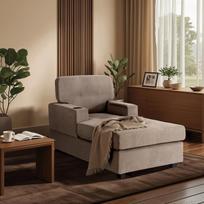 Neo NEO smėlio spalvos apmušta moderni sofa-lovos fotelis