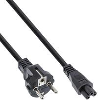 InLine® power cable Type F German / Mickey Mouse notebook plug black 3m