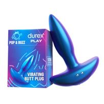 Vibruojantis analinis kištukas Durex Play Pop & Buzz, mėlynas