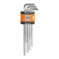 HEX šešiakampių raktų rinkinys Bradas, 1,5–10 mm, 9 vnt., extra long