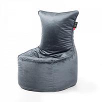 Sėdmaišis Qubo™ Muff, gobelenas, tamsiai pilkas