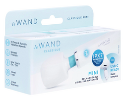 le Wand Classique Mini Wand Massager White - Compact Rechargeable Model
