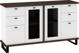 Meblocross Cross CRO-08 2D4SW komoda, ąžuolo ir balta, 160×91×45 cm