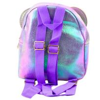 Vaikiška kuprinė su pelytės motyvu ir blizgučiais, 22 cm, 3L, violetinė