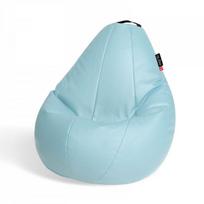 Sėdmaišis Qubo™ Comfort 120, dirbtinė oda, šviesiai mėlynas