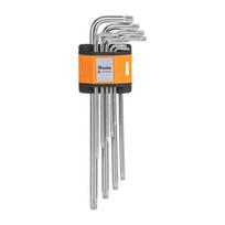 TORX raktų rinkinys 10–50 Bradas, 9 vnt., extra long