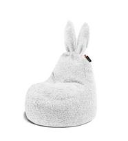 Vaikiškas sėdmaišis Qubo™ Baby Rabbit Snowdrop Fluffy Fit, baltas