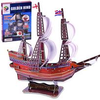 3D dėlionė burlaivis Golden Hind, 108 d.