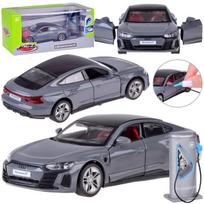 Žaislinis elektromobilis Audi RS e-tron GT Coupe su garso ir šviesos efektais, pilkas
