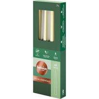 Bolsius PLONOS ŽVAKĖS, SIDABRIŠKAI BALTOS H24.5CM 4VNT