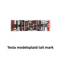 Car Sticker For Tesla Model S Full - Range of PLAID Tools Grid Car Tail Metal Modification Three - Dimensional Emblem New Car St No Logo