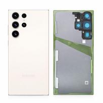 Samsung Galaxy S23 Ultra (S918) galinis dangtelis su kameros stikliuku (Cream) (Pulled / Grade B)