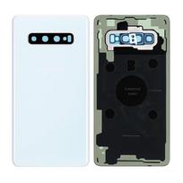 Samsung Galaxy S10+ (G975) galinis dangtelis su kameros stikliuku (Prism White) (Service Pack)
