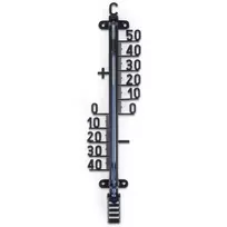 Lauko termometras juodas 25 cm