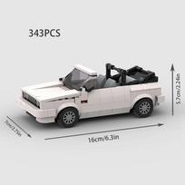 Kabrioletas Atidaromi Automobiliai Miesto Sportiniai Lenktynininkai Valtis Statybiniai Blokeliai Plytos Transporto priemonė Vaikų Žaislai Dovana MOC Golf MK1 Kabrioletas