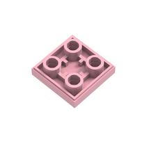 10PCS 11203 2x2 Reverse Light Panel Building Blocks Moc Construction Compatible With Bricks Children Toys Gift Box 10pcs rožinė
