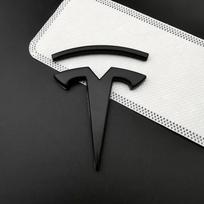 Automobilio lipdukas 2025 Naujas Tesla 3D METALINIS Automobilio Priekinio Variklio Dangčio Emblema Galinės Bagažinės Ženkliuko Lipdukas Galinės Bagažinės Apdaila Tesla Model S X 3 Y juoda