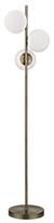 Toršeras G.LUX GH-3-BUBBLES ANTIQ. BRASS, 15 W, 3 x E14, aukštis 150cm, gaubteliai stikliniai, kompl