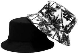 Dvipusė kepurė bucket hat M16, juoda/balta