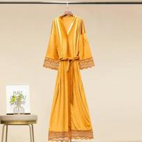 Ilgi aksominiai chalatai su nėrinių chalatu moterims nuotakos pamergės kimono chalatas vakarėlis minkšta ponia vestuvių namų apranga šilta aksominė chalato suknelė One Size