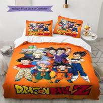 DRAGON BALL rašto patalynė, antklodės komplektas, antklodės užvalkalas, pagalvės užvalkalas namams, gimtadienio dovana (1 * antklodės užvalkalas + 2 * pagalvės užvalkalai, be šerdies) 135x200cm