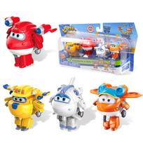 Super Wings 14 vnt. transformuojami žaislai, 2 colių lėktuvo kolekcinis personažas, su dinozauro mini kolekcionuojama veiksmo figūrėle su
