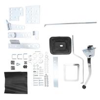 Automatinės grindų pavarų perjungimo svirties komplektas 3 4 pavaroms su 11 colių svirtimi, juodu rankenėle, MR tarpinė 7668 Pakeičia TH350 TH400 700R4 black