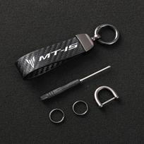 Anglies pluošto motociklo raktų pakabukas, skirtas YAMAHA MT15 MT-15 2019 2020 2021 motociklų priedams juoda